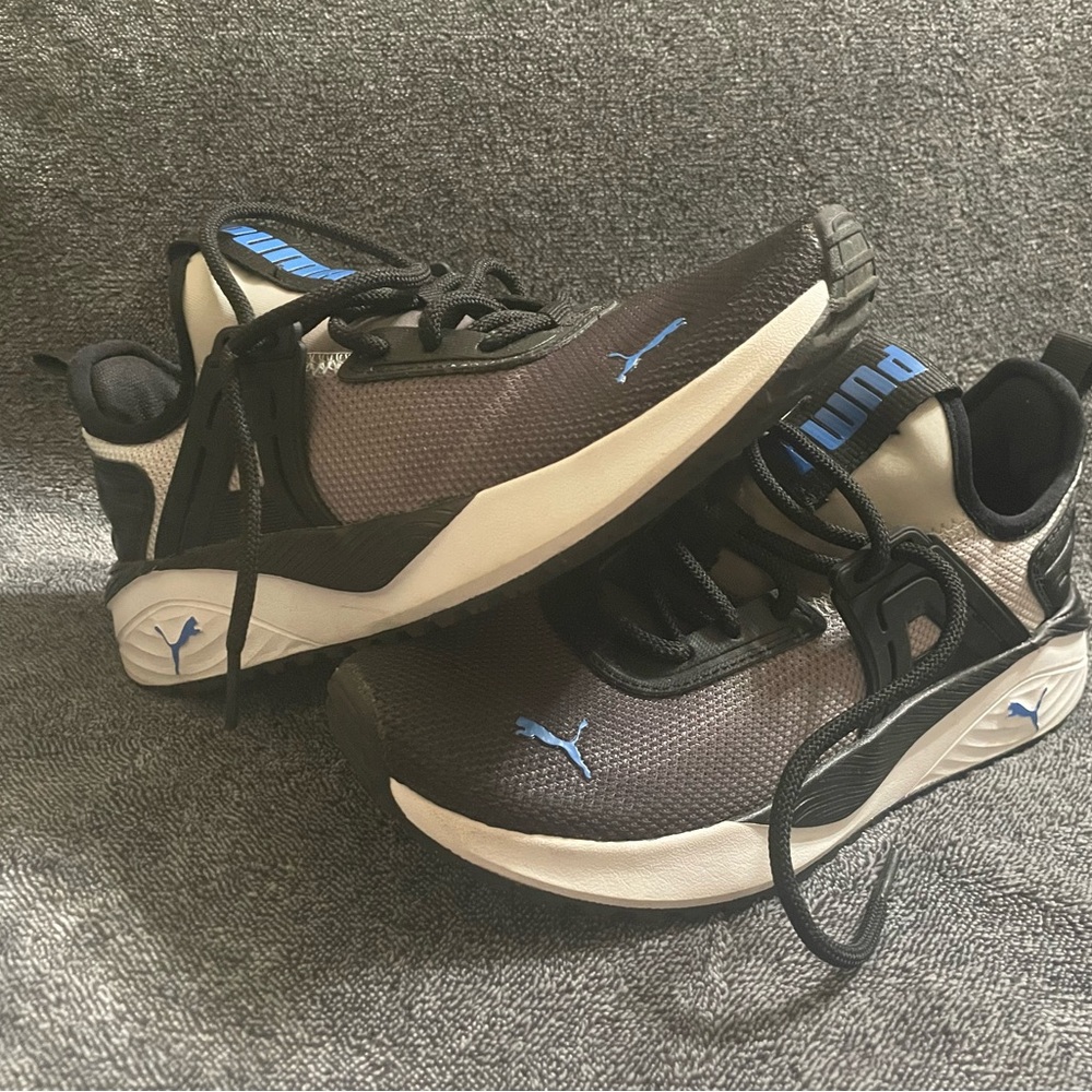 Puma Black and Blue Performance Sneakers